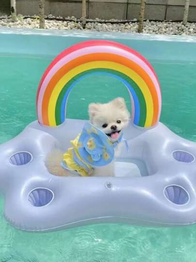 1入組花卉印花寵物比基尼適合狗和貓游泳