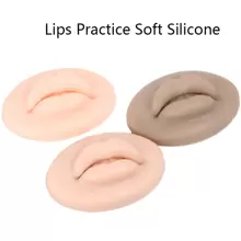 3pcs/Set Tattoo Practice Lips Light Skin /Dark Skin /Brown/White Silicone Microblading Practice Skin 3D Lip Skin Tattoo Cosmetic Makeup Lips Training