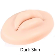 3pcs/Set Tattoo Practice Lips Light Skin /Dark Skin /Brown/White Silicone Microblading Practice Skin 3D Lip Skin Tattoo Cosmetic Makeup Lips Training