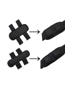 Backpack Comfort Shoulder Strap Pad - Black - View 3