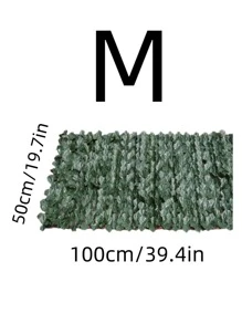 Artificial Leaves, Balcony Railing Fake Plant Vine, Garden Decoration, Faux Fence Guard Rail - Army Green - View 8