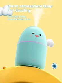 1 件装 H2O 空气加湿器 350 毫升可爱牛油果便携式迷你 USB 芳香扩散器带冷雾适用于卧室家用车用植物净化器 Humificador - 藍色 - 查看 2