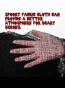 Halloween Party Decoration Two Tone Ghost House Decorative Gauze Terrifying Background Cloth - Black and White - View 4