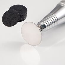 50Pcs With 120 Mesh Shaft 25Mm Electric Foot File Sandpaper Pedicure Disc For Dead Skin Remove Tools Set Replaceable Files Callus Feet Polisher Pedicure Manicure Tool Set - Black - View 2