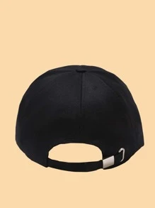 1 件女士黑色线条和蝴蝶印花棒球帽户外太阳帽情人节 - 黑色 - 查看 3