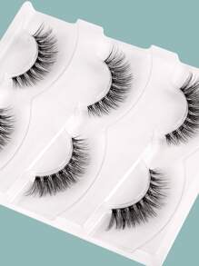 Himirell 3 Pairs/Package 5-15mm Lengthening False Eyelashes, Suitable For Daily Wear And Dating - Black - View 4