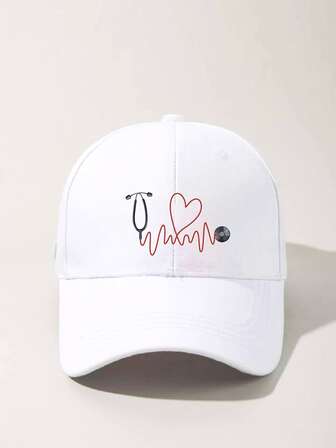 1入組女性太陽帽帶聽筒刺繡圖案適用於戶外運動