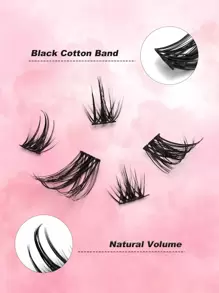 Asiteo 120 sợi mi giả dày dặn kiểu hoạt hình, tự nối mi tại nhà. - màu đen - Xem 3