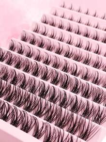 Asiteo 120 sợi mi giả dày dặn kiểu hoạt hình, tự nối mi tại nhà. - màu đen - Xem 5