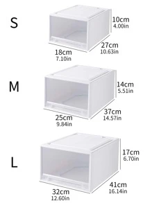 1pc Clear Clothes Storage Box  Decorations   Autumn Decor Festival Decor Room Decor Home Decor Fall Decor Bedroom Decor - White - View 4