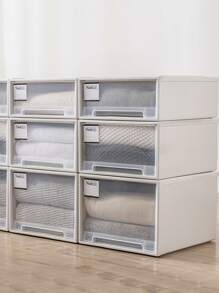 1pc Clear Clothes Storage Box  Decorations   Autumn Decor Festival Decor Room Decor Home Decor Fall Decor Bedroom Decor - White - View 3