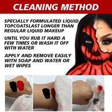 beauty glazed Face Body Paint Stick, High Pigmented Oil Based Face Makeup Body Paint Stick For Halloween Costume Cosplay Parties SFX Makeup Special Effects - 黑色 - 查看 3