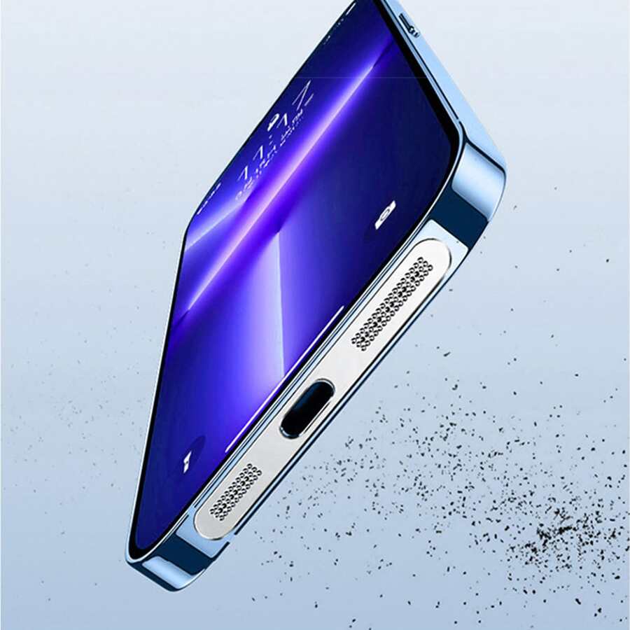 2 szt. Cynk Telefon Głośnik Otwór Pyłoszczelny Naklejka - Czarne - Zobacz 1