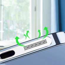 2 szt. Cynk Telefon Głośnik Otwór Pyłoszczelny Naklejka - Czarne - Zobacz 3