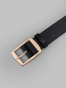 1条金色太阳形扣环时尚男士日常腰带，百搭休闲，适合夏季、校园休闲、商务场合，也是送给男友、丈夫、父亲等男士的礼物。日常穿着、时尚、青少年、户外、度假、运动、旅行、街头、波西米亚风、复古秋季、万圣节、秋冬季配饰，适合青少年、青年、男士，休闲、户外、运动、度假、毕业礼物、生日礼物、日常穿着。 - 黑色 - 查看 3