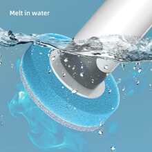 1 Set Disposable Toilet Brush With 10 Replacement Brush Heads - White - View 4