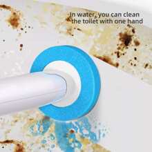 1 Set Disposable Toilet Brush With 10 Replacement Brush Heads - White - View 6