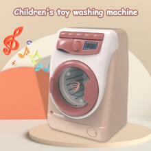 Washing Machine Laundry Set for Kids,Pretend Toy Play Washer and Dryer Set Laundry Playset Machine for Kids,Toy Toddler Mini Washing Machine Little Washer - Black - View 2