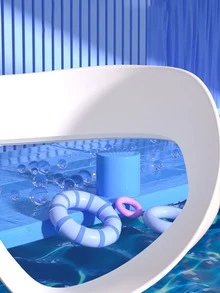 peipo 1 Miếng Lớn Khung trang trí Không thấm nước Chống sương mù Trong sáng Tầm nhìn Kính bơi - trắng - Xem 9