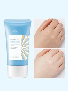 FENYI清爽防曬霜，1盒50克，SPF50+美白保濕，快速吸收，不油膩，適用於家庭或旅行 - 藍色 - 查看 2