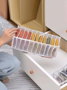 1 Miếng Kiểu-Ngăn kéo
 Đồ lót Hộp trữ vớ Với Nhiều Ngăn - trắng - Xem 4