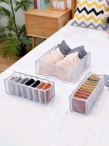 1 Miếng Kiểu-Ngăn kéo
 Đồ lót Hộp trữ vớ Với Nhiều Ngăn - trắng - Xem 6