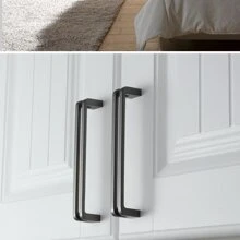 1 Máy Tính Hiện Đại Đơn Giản Hợp Kim Kẽm Rỗng Tay Cầm Màu Đen Cửa Tủ Tủ Quần Áo Cửa Tủ Giày Tay Cầm Ngăn Kéo, Đồ Nội Thất Phụ Kiện Phần Cứng - màu đen - Xem 3