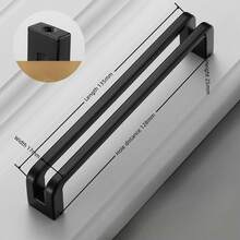 1 Máy Tính Hiện Đại Đơn Giản Hợp Kim Kẽm Rỗng Tay Cầm Màu Đen Cửa Tủ Tủ Quần Áo Cửa Tủ Giày Tay Cầm Ngăn Kéo, Đồ Nội Thất Phụ Kiện Phần Cứng - màu đen - Xem 5