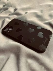 2 Peças Capa De Telefone Com Padrão De Coração Compatível Com Iphone15/15Plus/15Pro/15Promax - Multicolorido - Ver 2