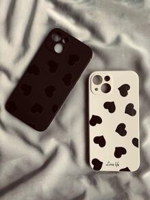 2 Peças Capa De Telefone Com Padrão De Coração Compatível Com Iphone15/15Plus/15Pro/15Promax - Multicolorido - Ver 4