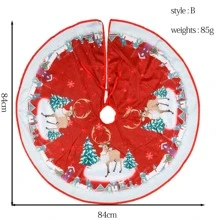 1pc Digital Printed Christmas Tree Skirt Best Gifts Birthday Home Decor Christmas Decorations Room Decor
