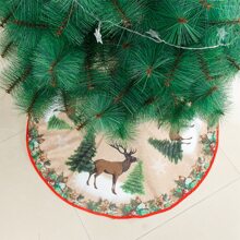 1pc Digital Printed Christmas Tree Skirt Best Gifts Birthday Home Decor Christmas Decorations Room Decor