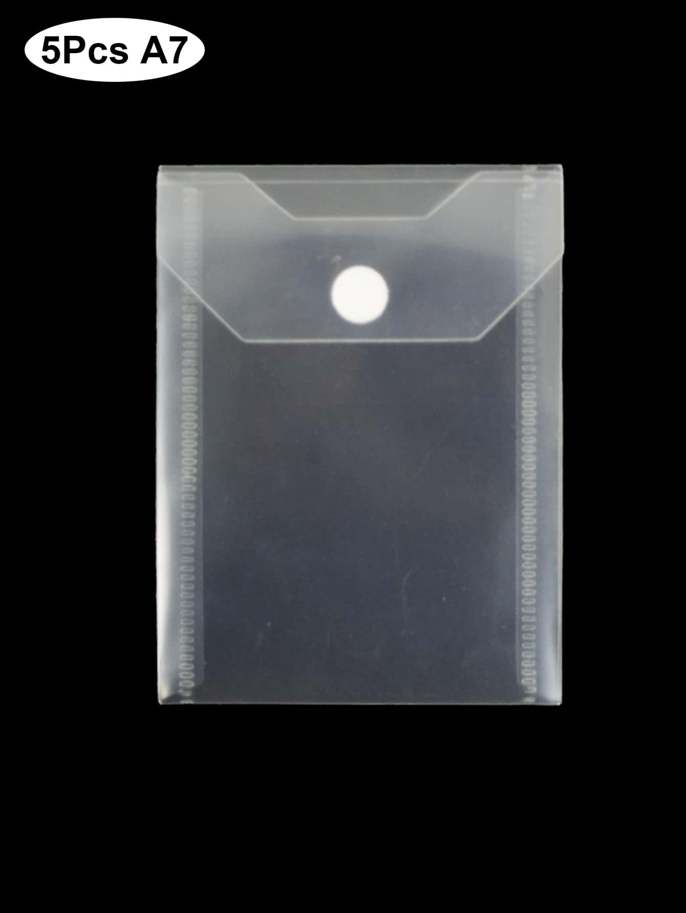 5包A7透明&郵票收納袋透明塑料適用於DIY剪貼簿紙卡工藝收納支架 - 無色 - 查看 1