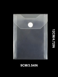 5包A7透明&郵票收納袋透明塑料適用於DIY剪貼簿紙卡工藝收納支架 - 無色 - 查看 2