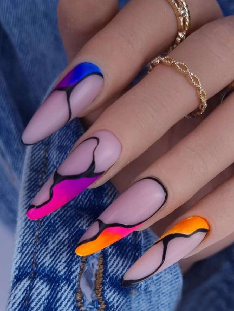 5ml Black Gel Liner Nail Art, Painting Gel Polish for Swirl Line French