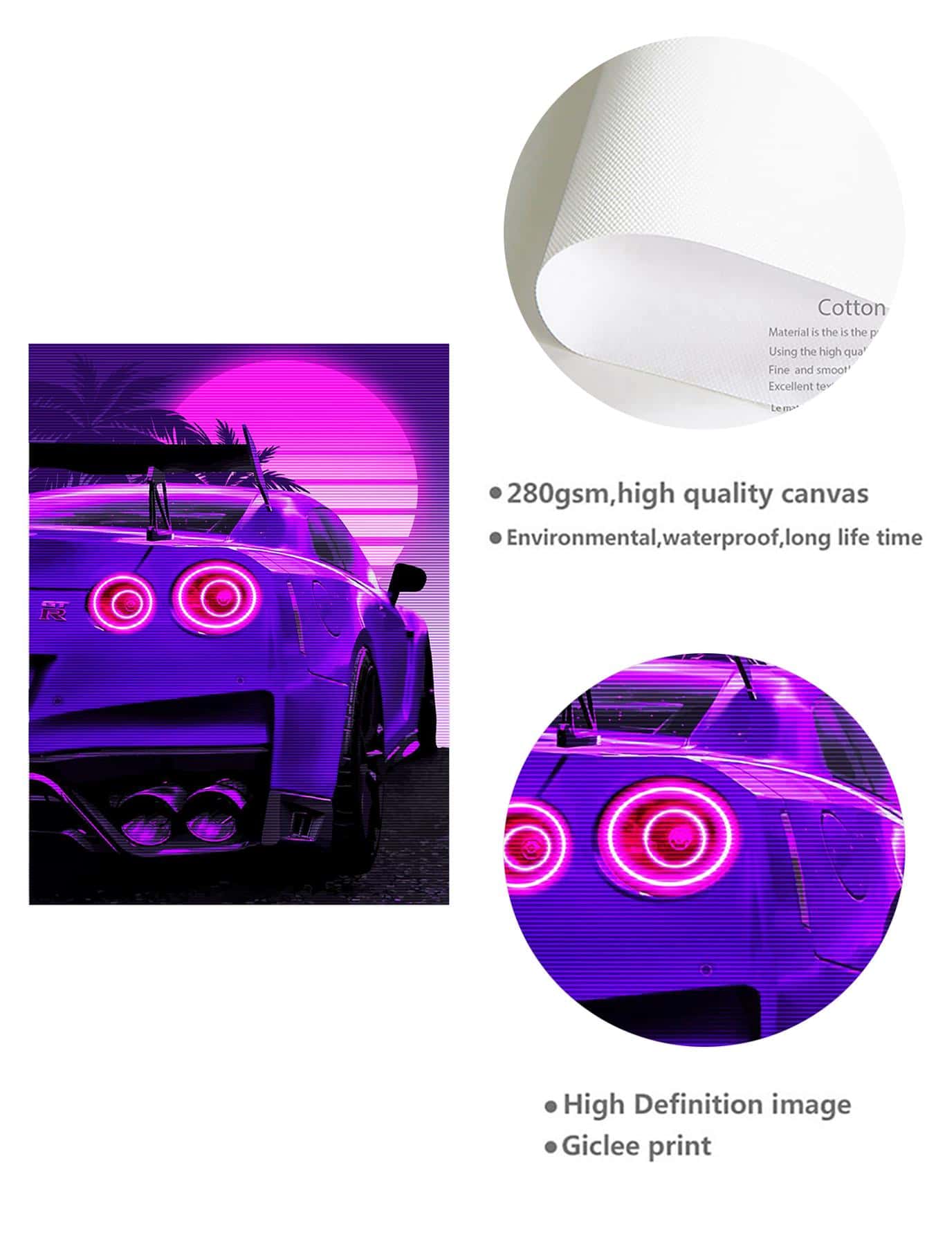 1pc Racing Car Wall Art Prints, Japanese Gtr R34 Skyline Wall Art