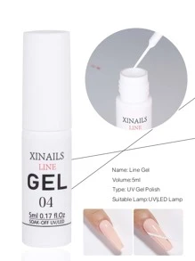 5毫升白色法式美甲凝胶UV LED彩绘凝胶美甲设计DIY绘画半永久指甲油 - 白色 - 查看 2