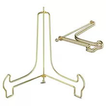 2 piezas Marco para imagen Caballete para exhibición dorado decorativo Plato , Libro , foto Caballete - Dorado - Ver 1