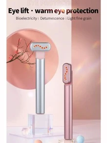 1 件裝眼部按摩器美容工具,採用微電流技術,適用於高級護膚、護膚美容棒、家庭旅行使用 - 銀色 - 查看 1
