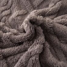 1pc Solid Color Coral Fleece Blanket 300g, Modern Rectangular Design With Rolled Edge, Soft And Comfortable, Dual Sided For All Seasons, Light And Thin Yet Warm, Made Of Ultrafine Fibers, Suitable For Home Use In Winter For Napping, Snuggling And Covering - 深灰色 - 查看 6