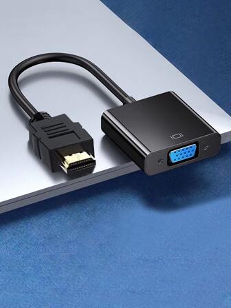 1 Peça Preto Hdmi Para Vga Adaptador Para