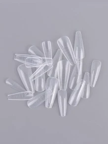 48Pcs Dual Forms Poly Extension Gel Nail Forms Full Cover False Nails Molds Acrylic Extension Gel Molds Diy Accessories Manicure Tools False Fake Nail Extension For Women Salon - Clear - View 5