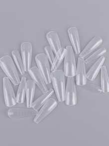 48Pcs Dual Forms Poly Extension Gel Nail Forms Full Cover False Nails Molds Acrylic Extension Gel Molds Diy Accessories Manicure Tools False Fake Nail Extension For Women Salon - Clear - View 6