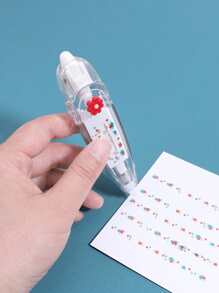 1pc Cute Red Flower Print Correction Tape - Red - View 5