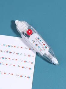 1pc Cute Red Flower Print Correction Tape - Red - View 1