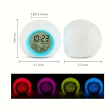 1 PC Night Light Alarm Clock, Children's Bedroom Touch Temperature Detection, Excellent Digital Clock For Girls And Boys, Creative Alarm Clock For  Desktop, Great Gift Giving Item