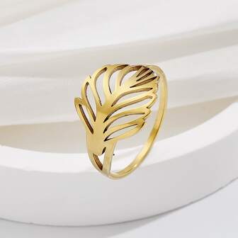 不銹鋼樹樹葉鏤空圓環,溫和和禮品