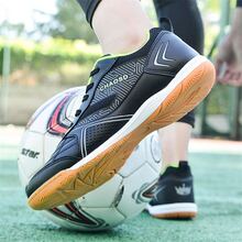 主要產品防滑減震耐磨透氣足球鞋適用於專門的地面 - 黑色 - 查看 8