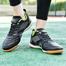 主要產品防滑減震耐磨透氣足球鞋適用於專門的地面 - 黑色 - 查看 9