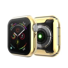 Colorful Tpu Electroplating Full Coverage Protection Case With Built-In Screen Protector Compatible With Apple Watch 1/2/3/4/5/6/7/8/SE/Ultra As A Gift For Students Returning To School - Gold - View 2